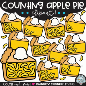 Counting Apple Pie Clipart Set!