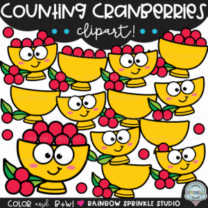 Counting Cranberries Clipart Set!