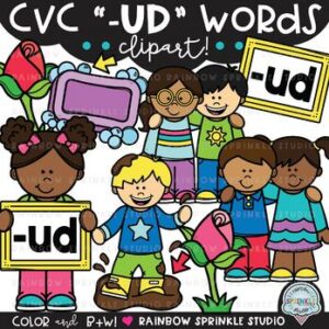 CVC Clipart '-UD' Word Family