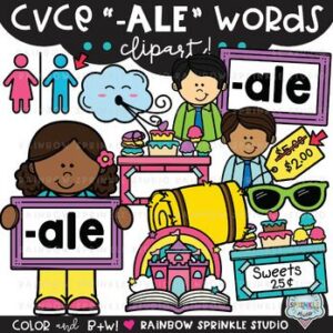 CVCe Clipart '-ALE' Word Family
