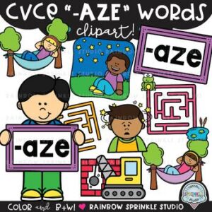 CVCe Clipart '-AZE' Word Family