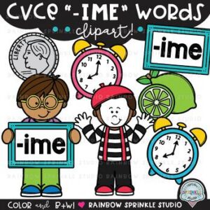 CVCe Clipart '-IME' Word Family