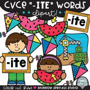 CVCe Clipart '-ITE' Word Family
