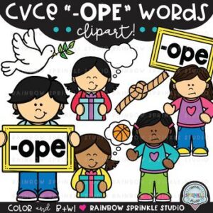 CVCe Clipart '-OPE' Word Family