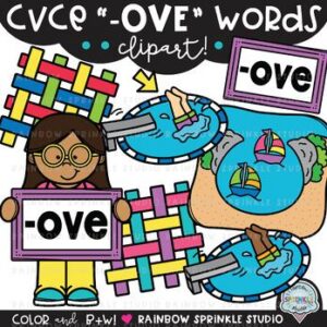 CVCe Clipart '-OVE' Word Family