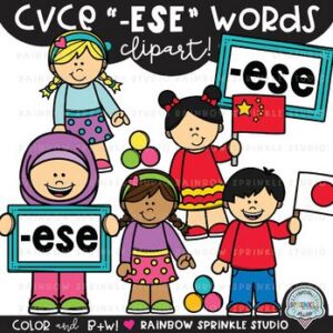 CVCe Clipart '-ESE' Word Family