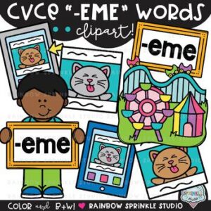CVCe Clipart '-EVE' Word Family