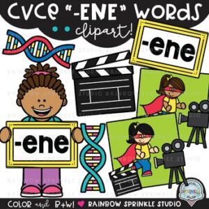 CVCe Clipart '-ENE' Word Family