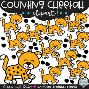 Counting Cheetah Clipart