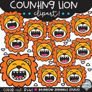 Counting Lion Clipart