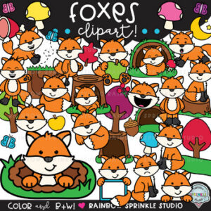 Foxes Clipart Mega Set!