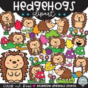 Hedgehogs Clipart Mega Set!
