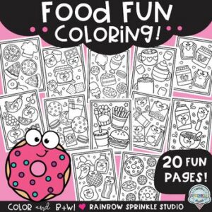 Food Fun Coloring Pages!
