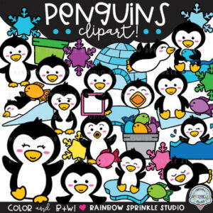 Penguins Clipart Mega Set!