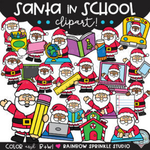 Santa in School Clipart!