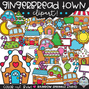 Gingerbread Town Clipart!