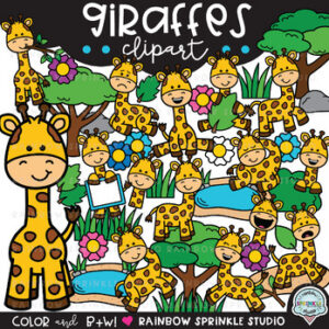 Giraffes Clipart Mega Set!