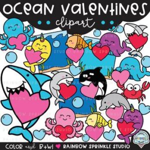 Ocean Valentines Clipart
