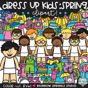 Dress-Up Kids: Spring Clipart