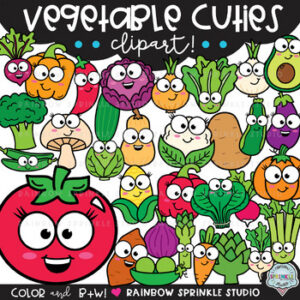 Vegetable Cuties Clipart!