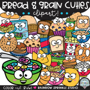 Bread and Grain Cuties Clipart!