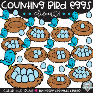 Counting Bird Eggs Clipart!