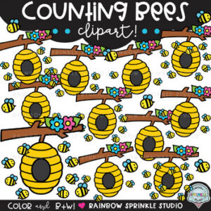 Counting Bees Clipart!
