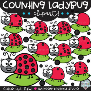 Counting Ladybug Clipart!