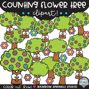 Counting Flower Tree Clipart!