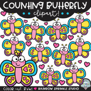 Counting Butterfly Clipart!