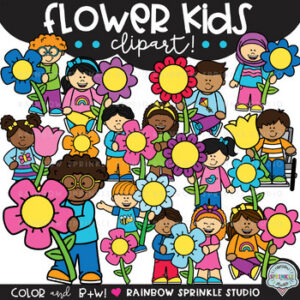Flower Kids Clipart!