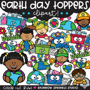 Earth Day Toppers Clipart!