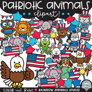 Patriotic Animals Clipart!