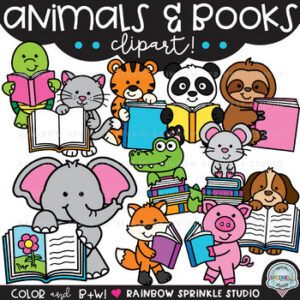 Animals and Books Clipart!