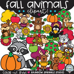 Fall Animals Clipart!