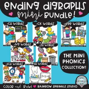 Ending Digraphs Clipart MINI Bundle!