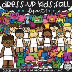 Dress-Up Kids: Fall Clipart!