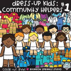 Dress-Up Kids: Community Helpers #1 Clipart