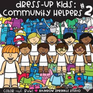Dress-Up Kids: Community Helpers #2 Clipart
