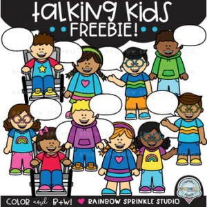 Talking Kids Clipart FREEBIE!
