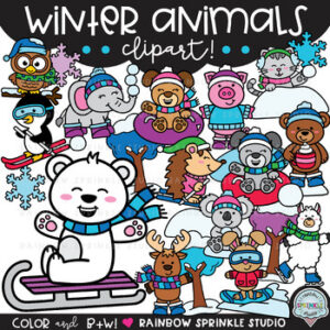 Winter Animals Clipart!