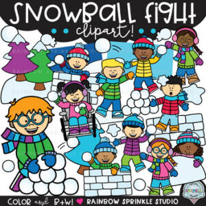 Snowball Fight Clipart!