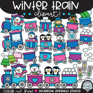 Winter Train Clipart!