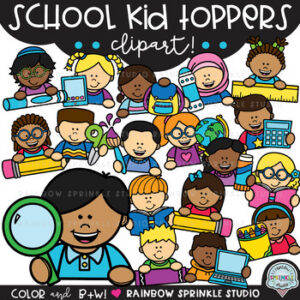 School Kid Toppers Clipart!