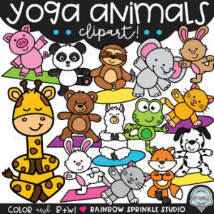 Yoga Animals Clipart!