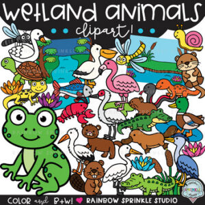 Wetland Animals Clipart MEGA Set!