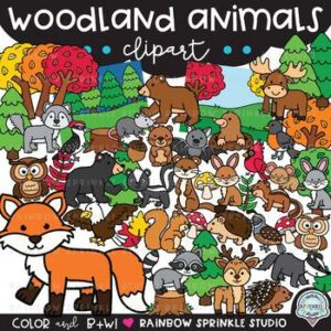 Woodland Animals Clipart MEGA Set!