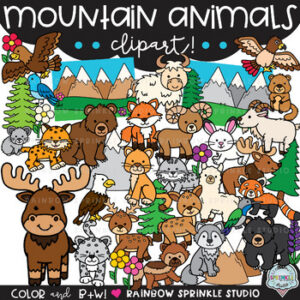 Mountain Animals Clipart MEGA Set!