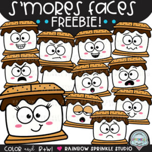 Smores Faces Clipart FREEBIE!