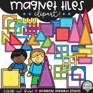 Magnet Tiles Clipart Mega Set!